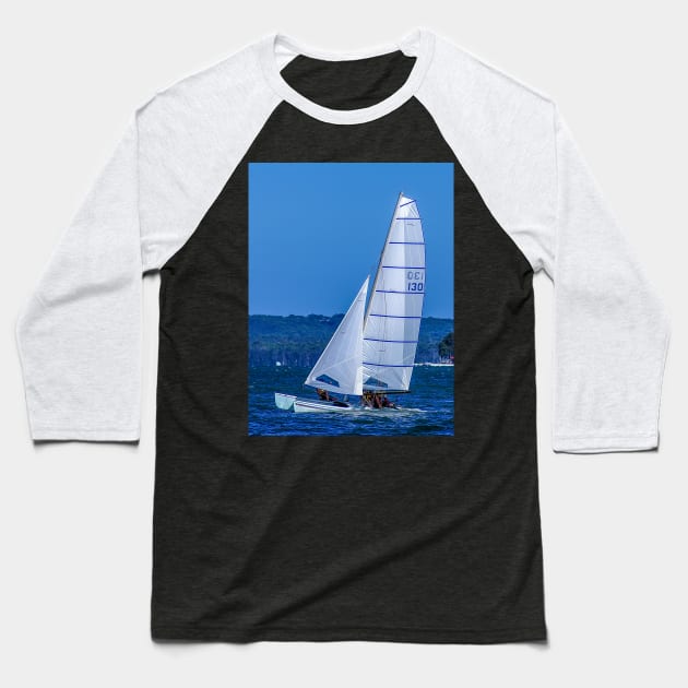 Hobie Cat Sailing Baseball T-Shirt by Upbeat Traveler